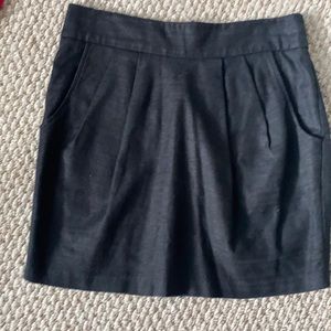 Black linen mini with pockets